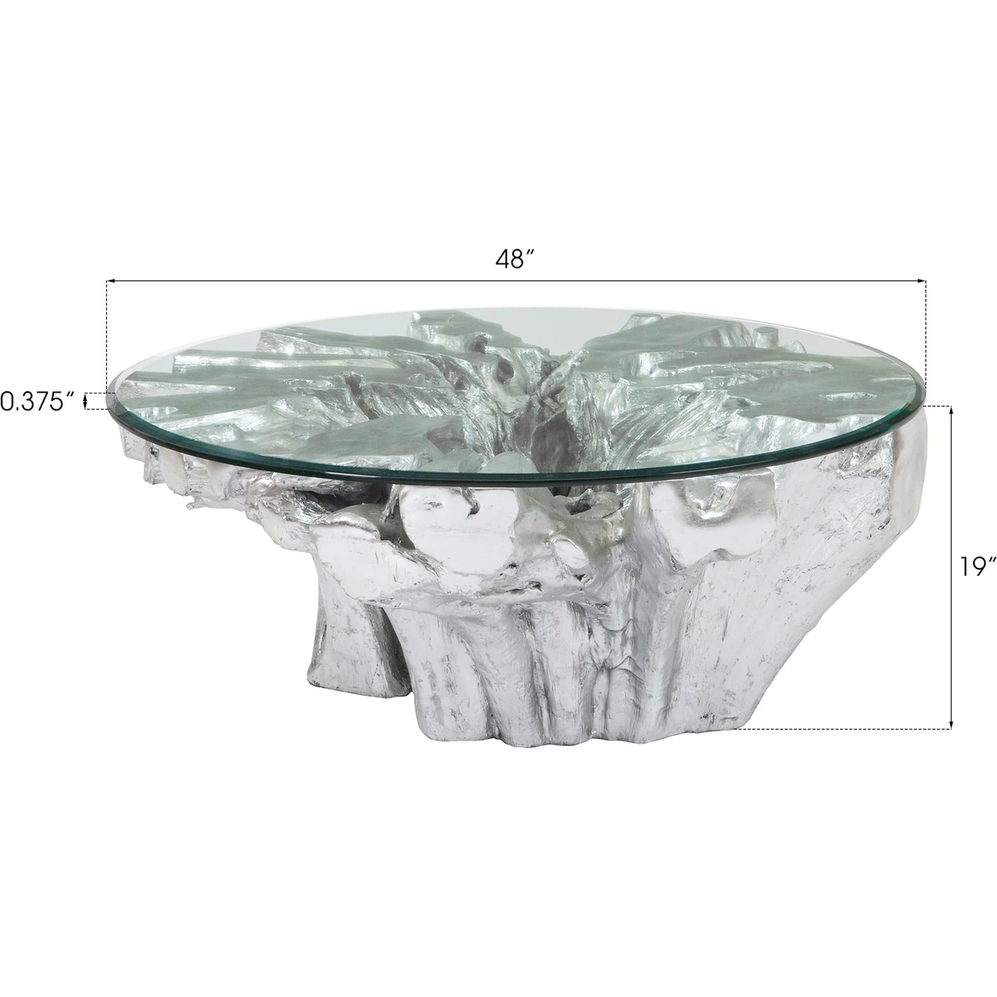 Freeform Coffee Table by Phillips Collection. Made from resin in a modern style.