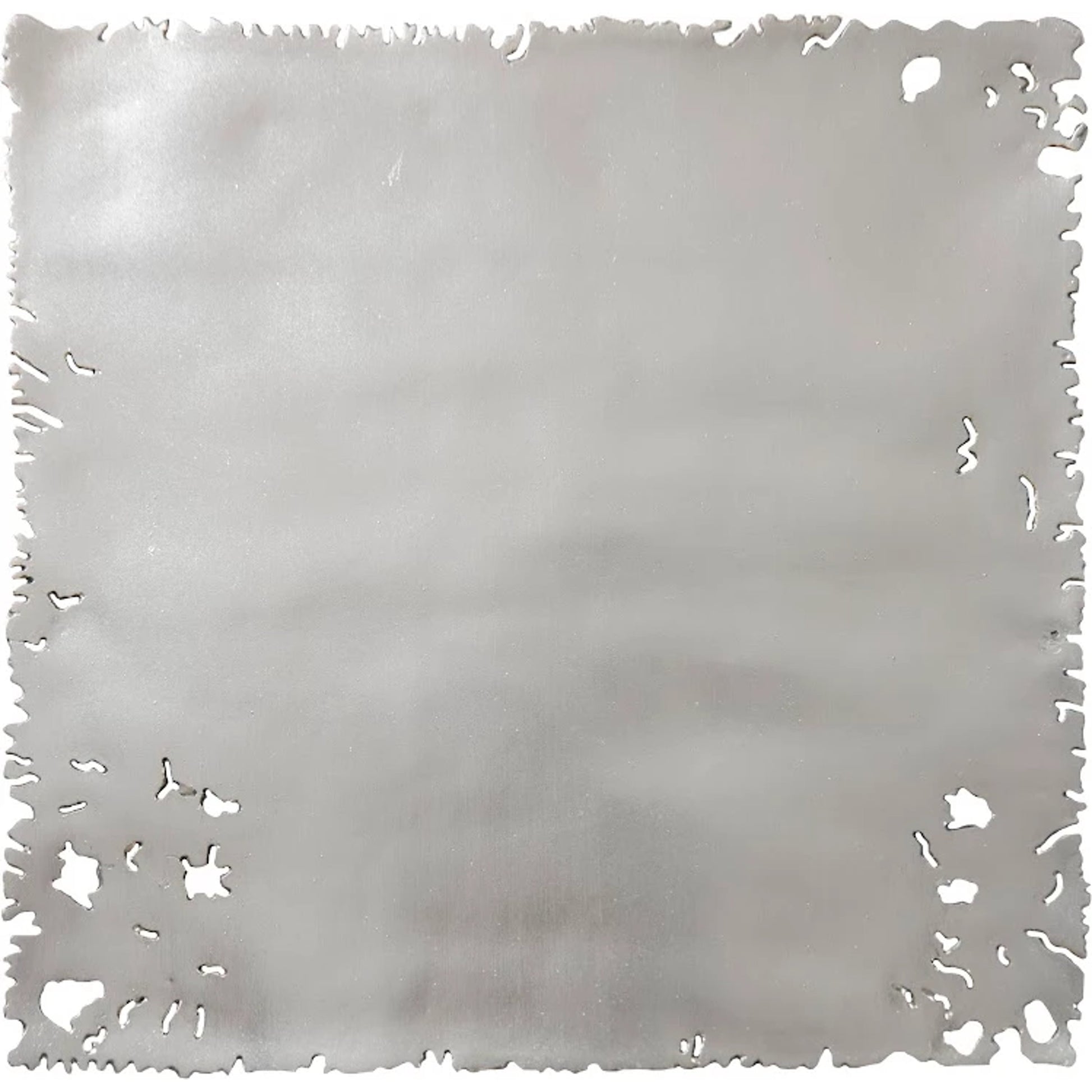 Galvanized Square Wall Tile by Phillips Collection in silver leaf. Made from resin in a modern style.