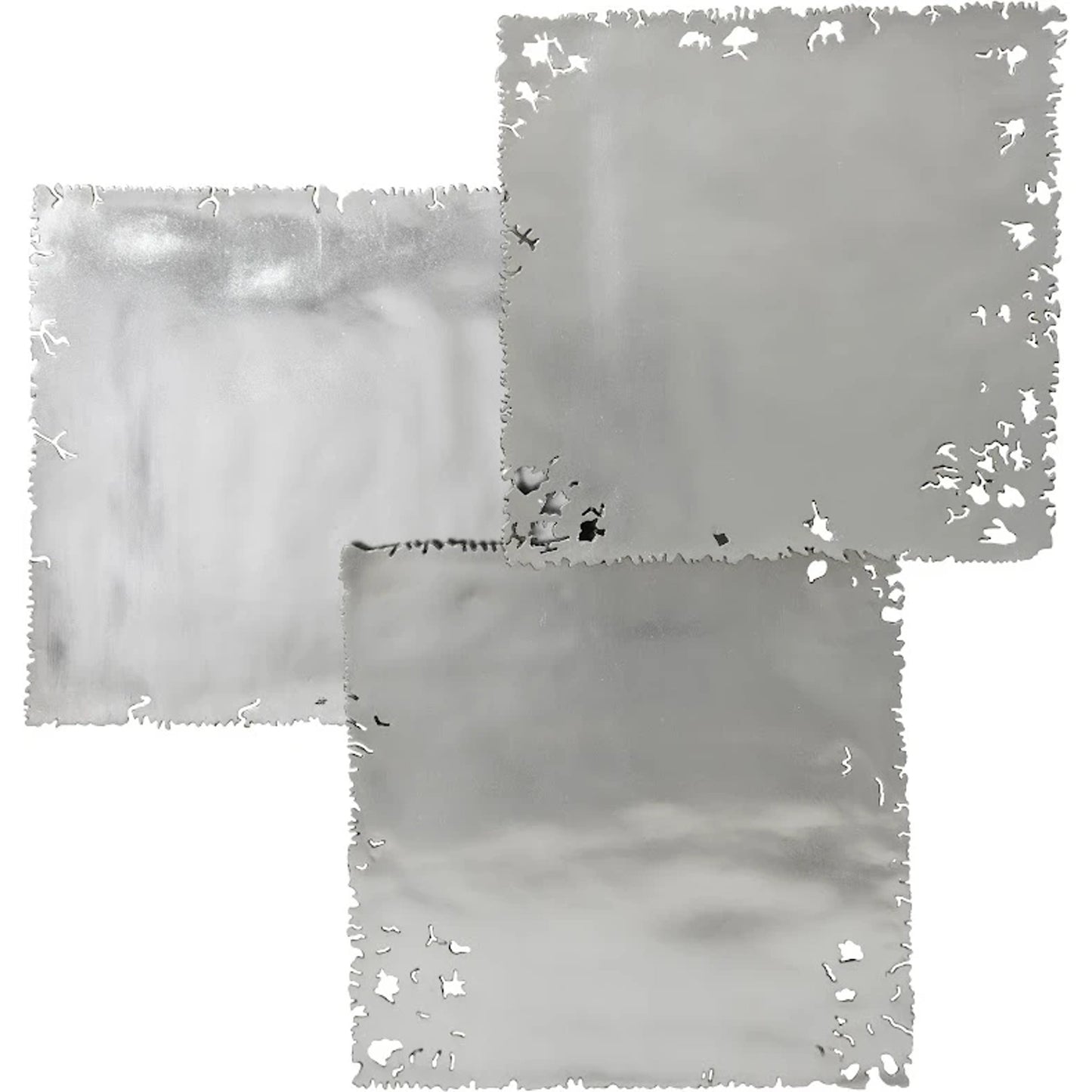 001 SI-2138204 | Primary Silo | Galvanized Square Wall Tile by Phillips Collection in silver leaf. Made from resin in a modern style.