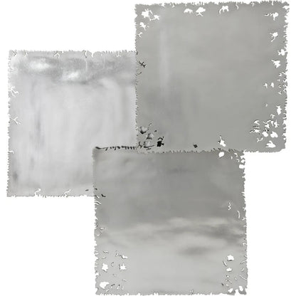 Galvanized Square Wall Tile by Phillips Collection in silver leaf. Made from resin in a modern style.