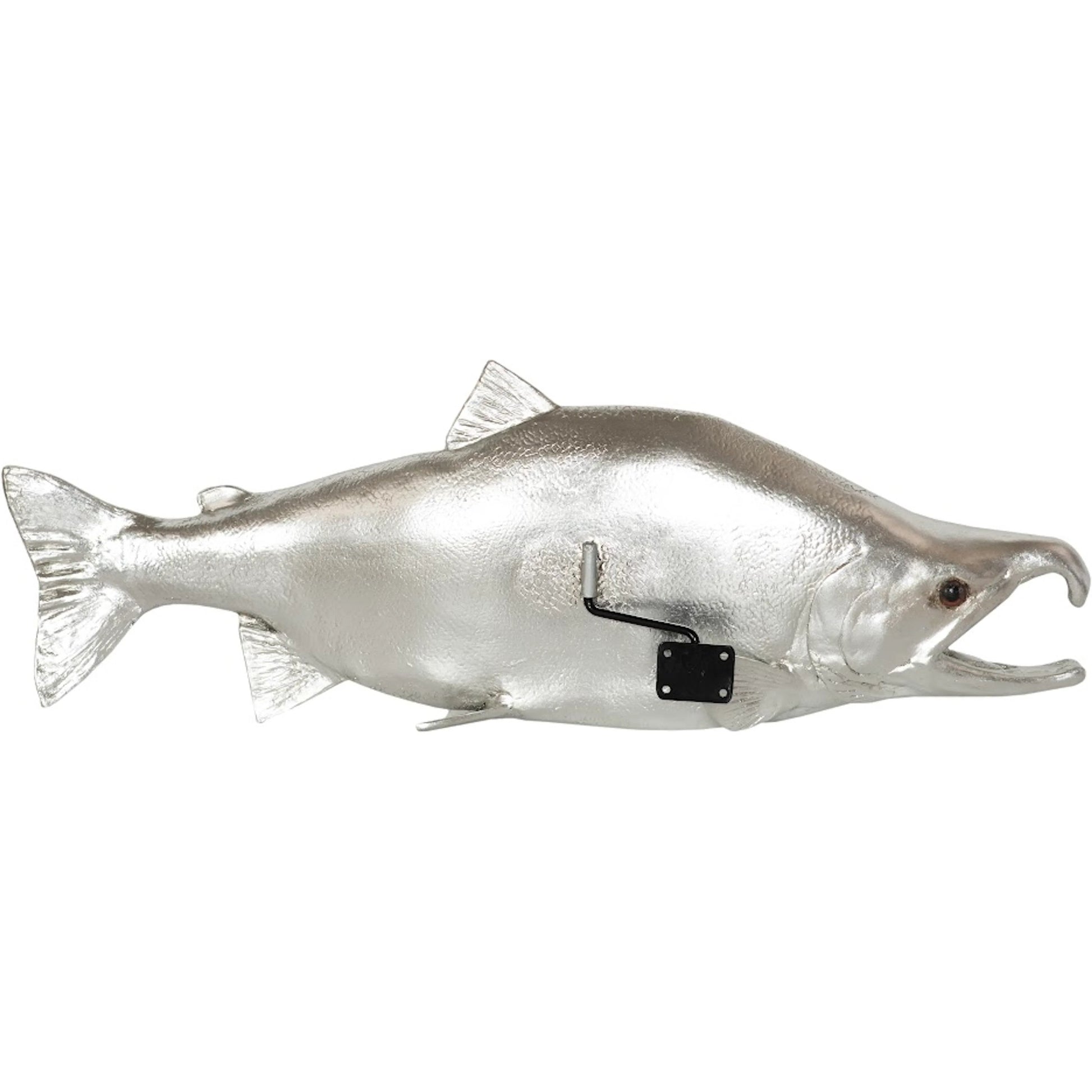 Sockeye Salmon Fish by Phillips Collection in silver and silver leaf. Made from resin in a coastal style.