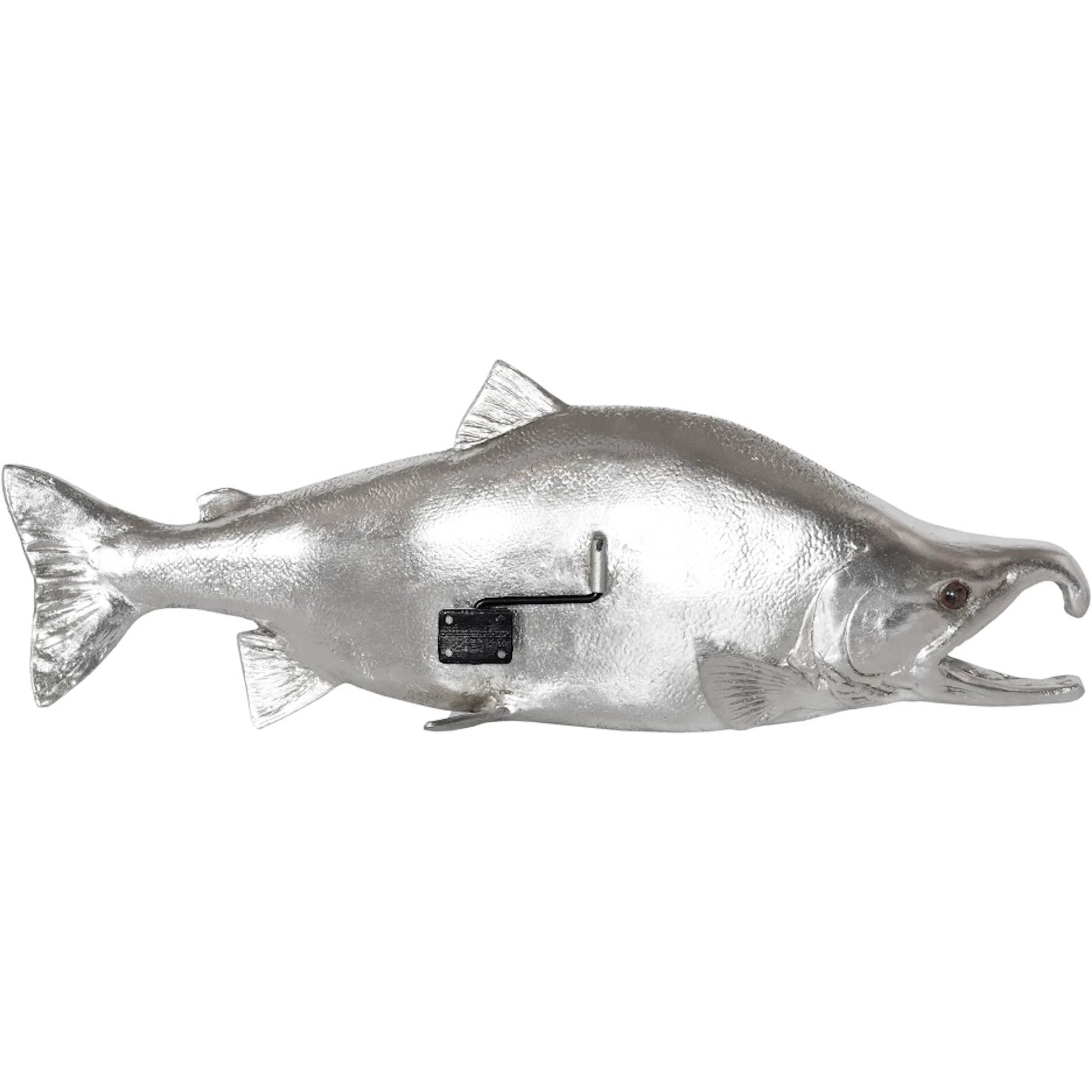 Sockeye Salmon Fish by Phillips Collection in silver and silver leaf. Made from resin in a coastal style.