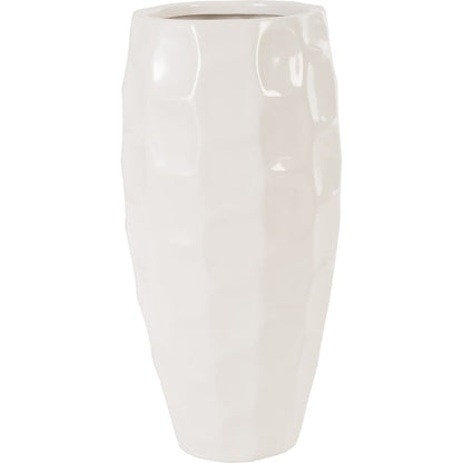 Mando Planter by Phillips Collection in white and gel coat. Made from resin in a modern style.