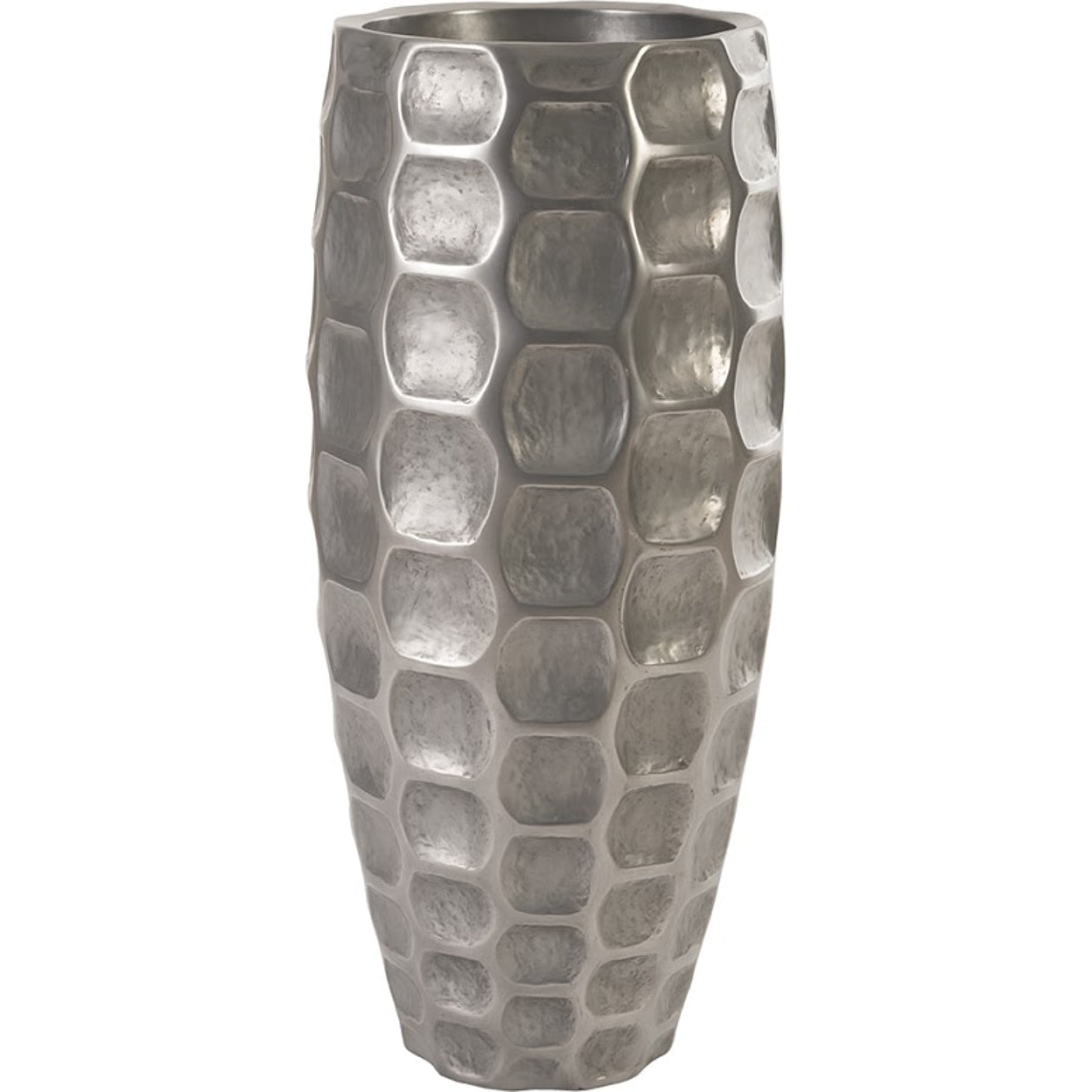 Mando Planter by Phillips Collection in white and gel coat. Made from resin in a modern style.