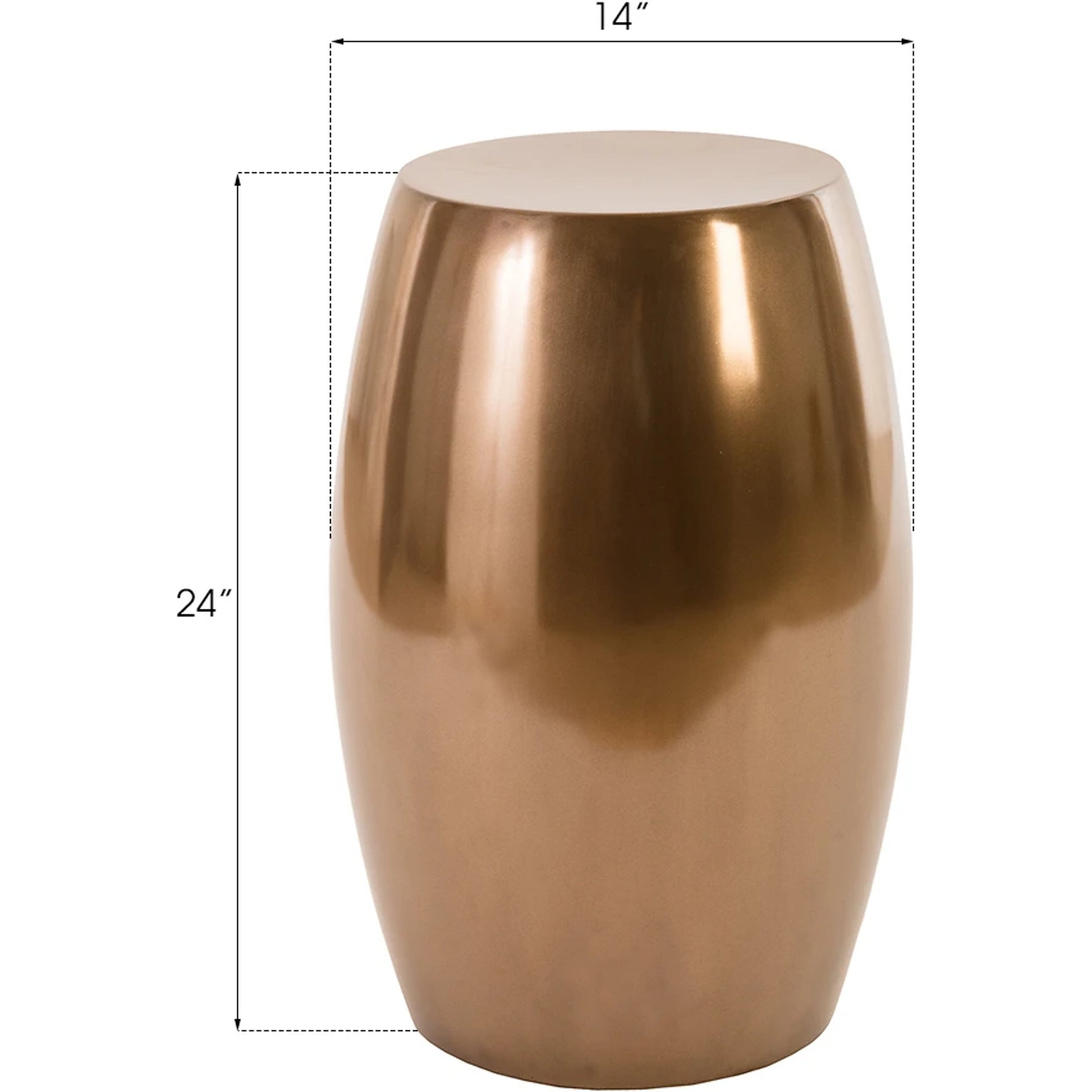 Vex Side Table by Phillips Collection in bronze and polished bronze. Made from resin in a modern style.