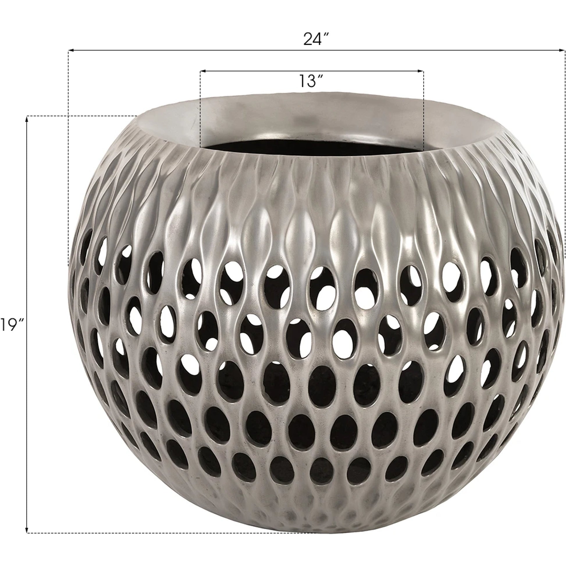 Breathe Planter by Phillips Collection in gel coat. Made from resin in a coastal style.