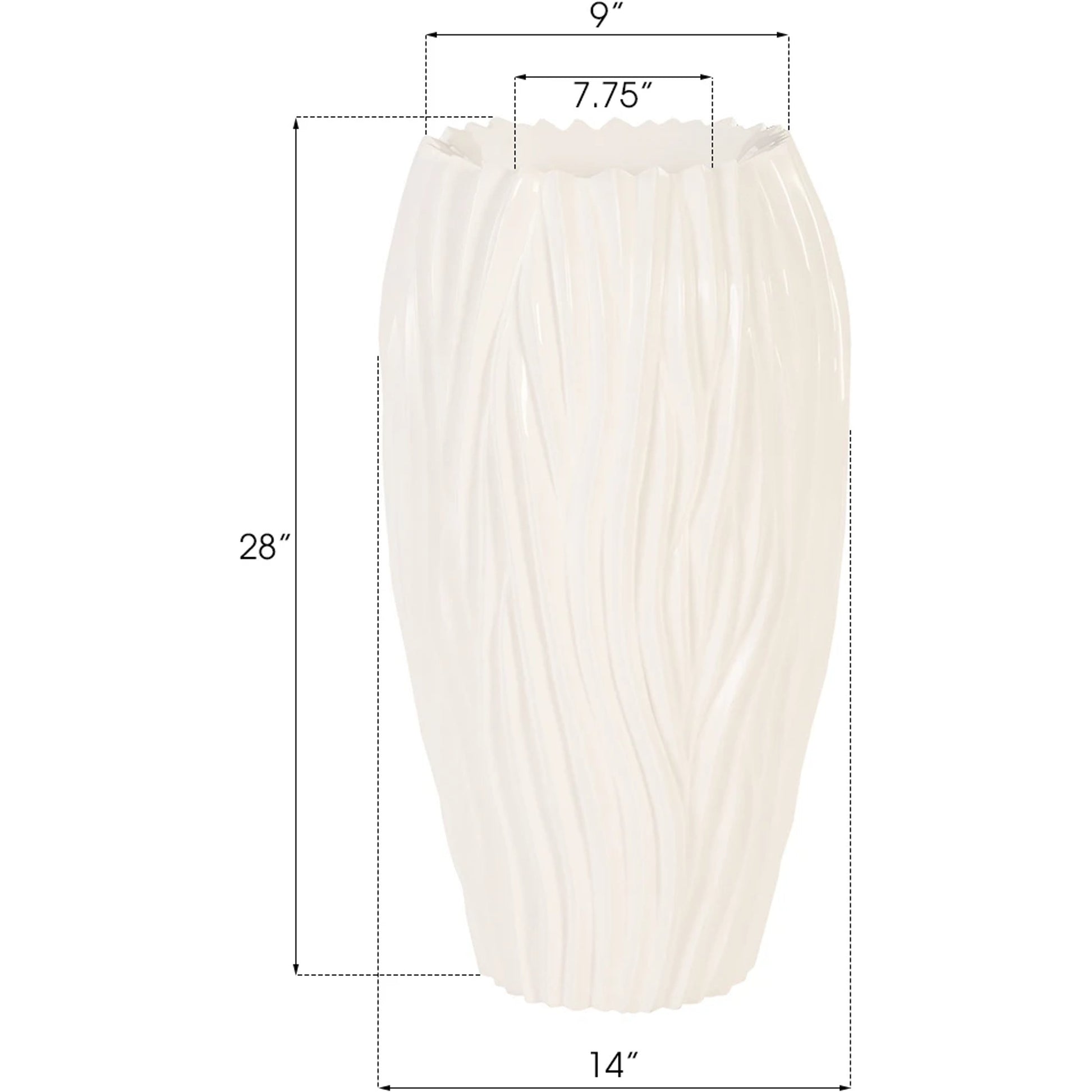 Alon Planter by Phillips Collection. Made from resin in a coastal style.