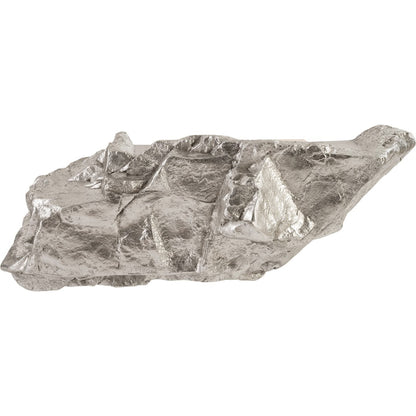 Boulder Shelf by Phillips Collection in gold and gold leaf. Made from resin in a modern style.