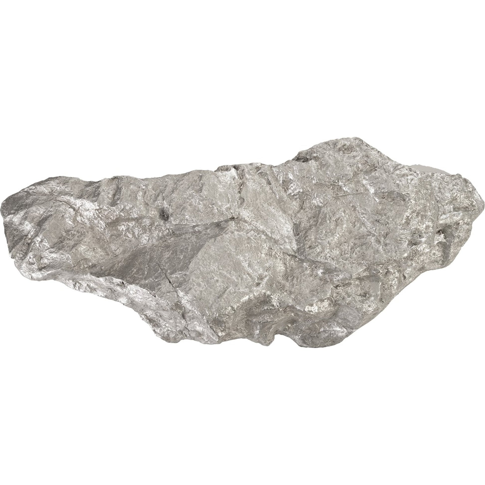 Boulder Shelf by Phillips Collection in gold and gold leaf. Made from resin in a modern style.