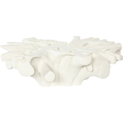 Cast Sonokeling Coffee Table by Phillips Collection in off white and white stone. Made from resin in a modern style.