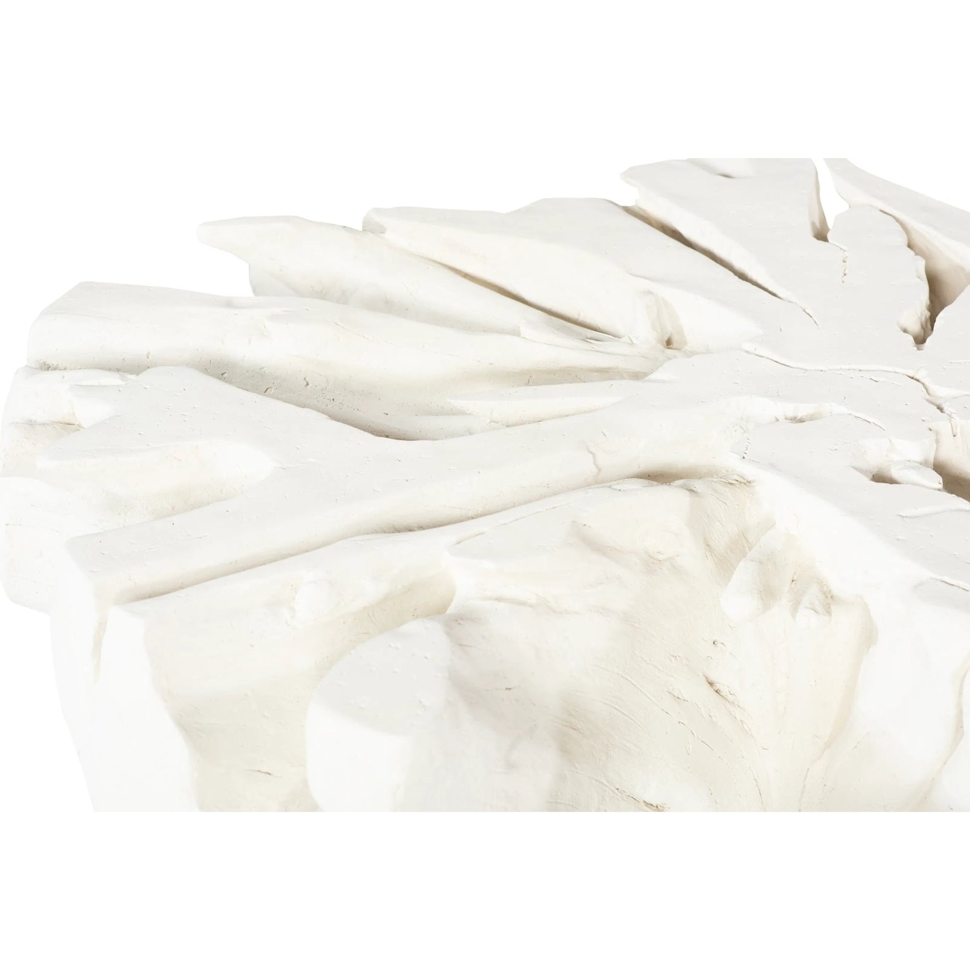 Cast Sonokeling Coffee Table by Phillips Collection in off white and white stone. Made from resin in a modern style.