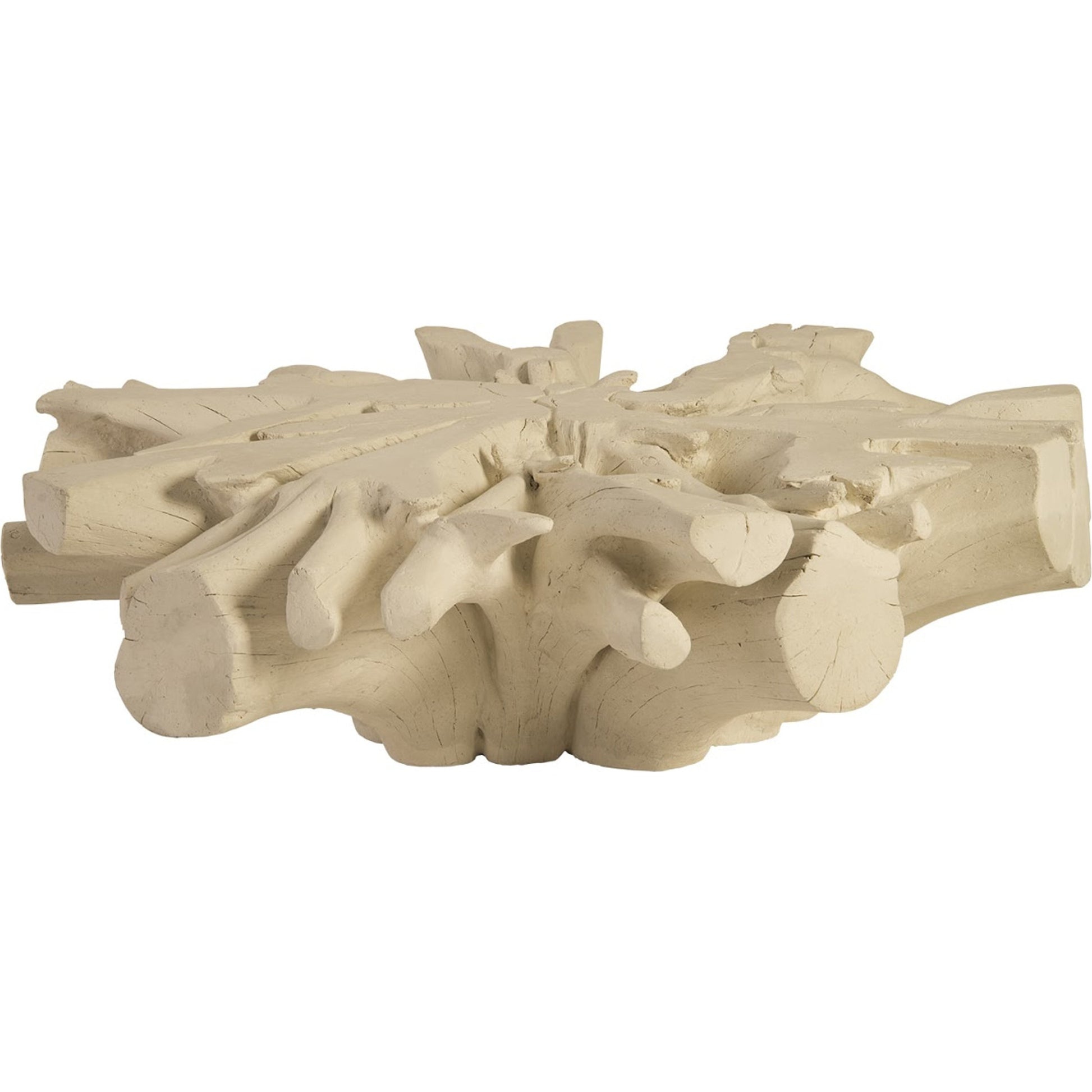 Cast Sonokeling Coffee Table by Phillips Collection in off white and white stone. Made from resin in a modern style.