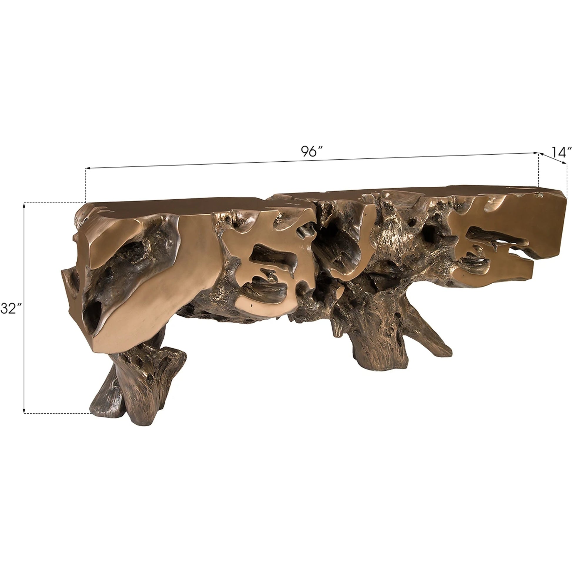 Freeform Console Table by Phillips Collection. Made from unique in a rustic style.