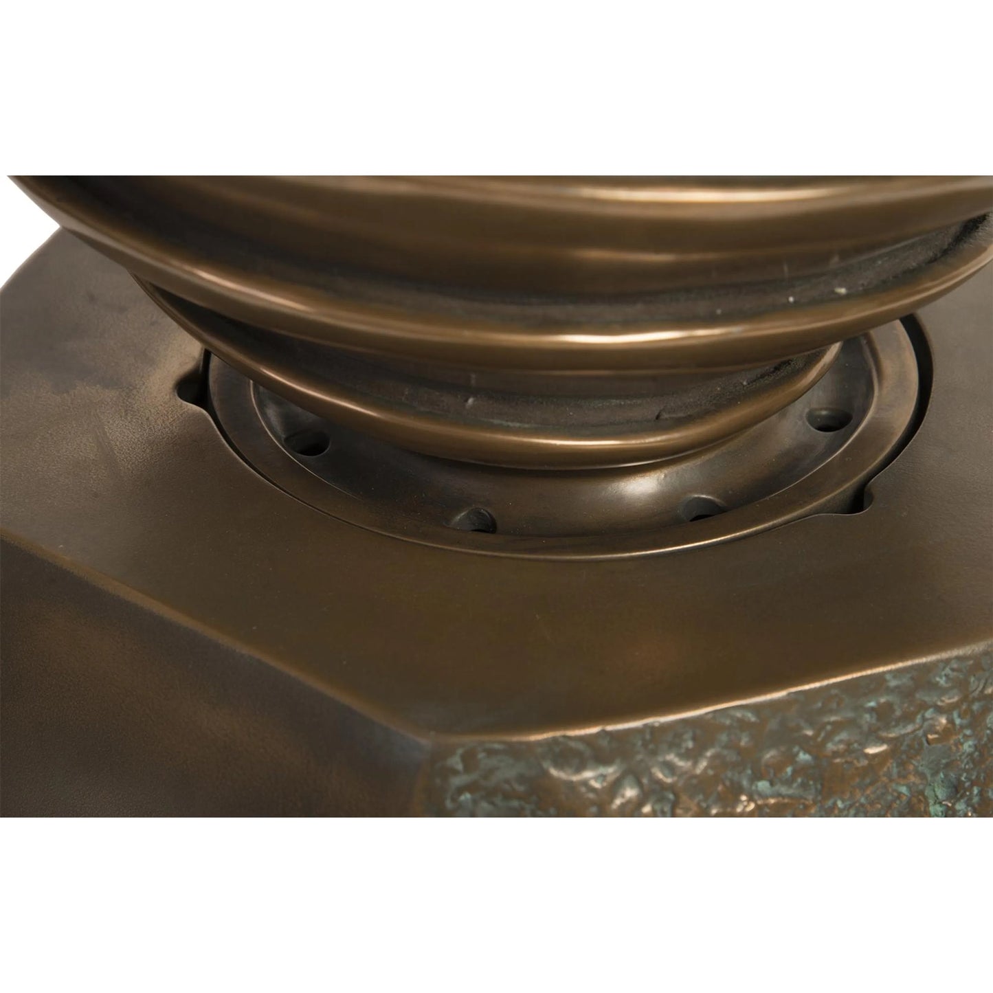 002 SI-2623788 | Closeup | Kyoto Fountain by Phillips Collection in bronze. Made from resin in a unique style.