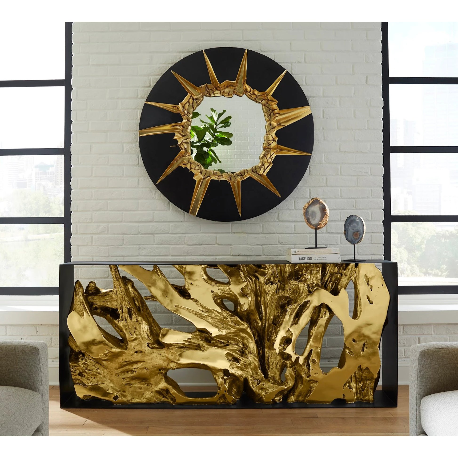 Cast Root Console Table by Phillips Collection. Made from unique in a coastal style.