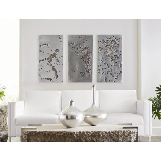 Splotch Wall Art III by Phillips Collection in silver and silver leaf. Made from resin in a eclectic & global style.