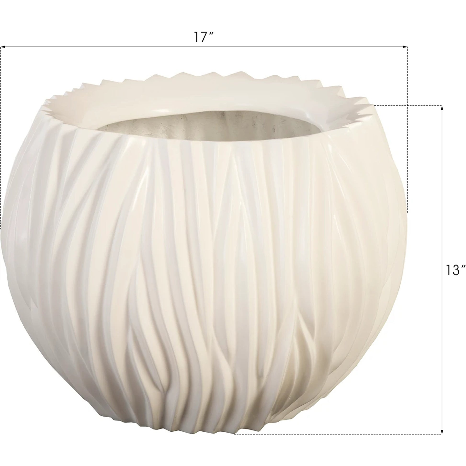 Alon Planter by Phillips Collection. Made from resin in a coastal style.