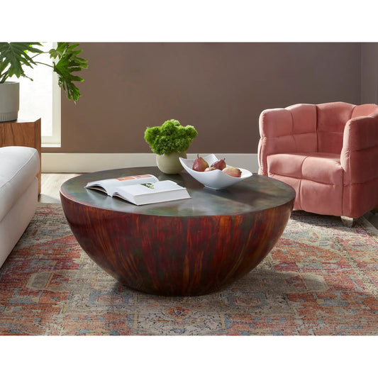 Patina Coffee Table by Phillips Collection in brown and patina. Made from resin in a eclectic & global style.