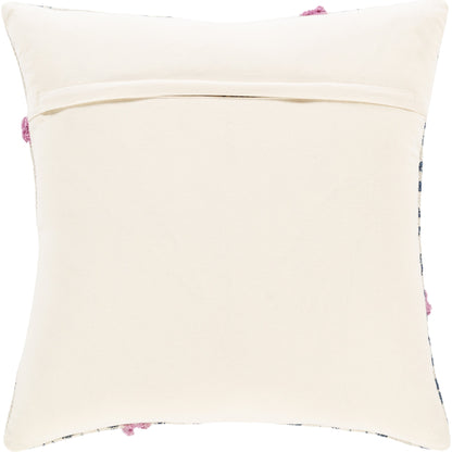 Phoebe Pillow - 37074 by Surya in purple, beige, dark blue, teal. Made from 100% cotton in a rustic style.
