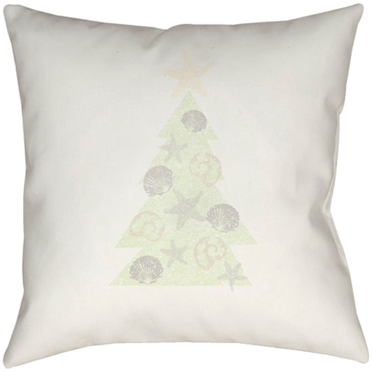 Coastal Holiday Pillow - 17039 by Livabliss. Made from front: 100% polyester, back: 100% polyester, fill: 100% polyester, polyfill in a traditional style.