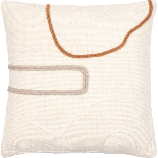 Philip Pillow - 11146 by Surya in cream, light beige. Made from 100% wool, 100% cotton in a eclectic & global style.