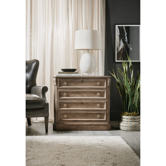 Sutter Lateral File Cabinet by Hooker Furniture in claro. Made from cathedral oak veneers in a traditional style.