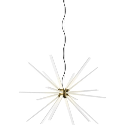 Photon 48" Chandelier by Visual Comfort & Co. in satin nickel. Made from aluminum in a unique style.