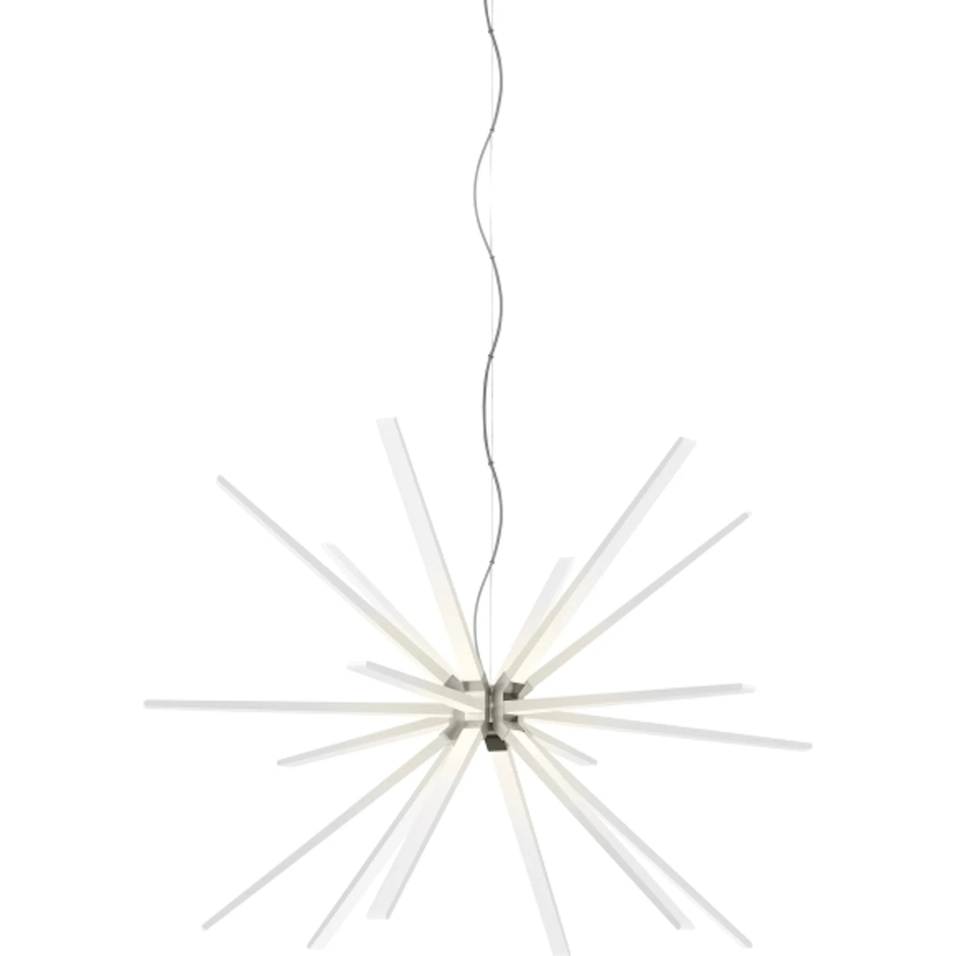 Photon 48" Chandelier by Visual Comfort & Co. in satin nickel. Made from aluminum in a unique style.