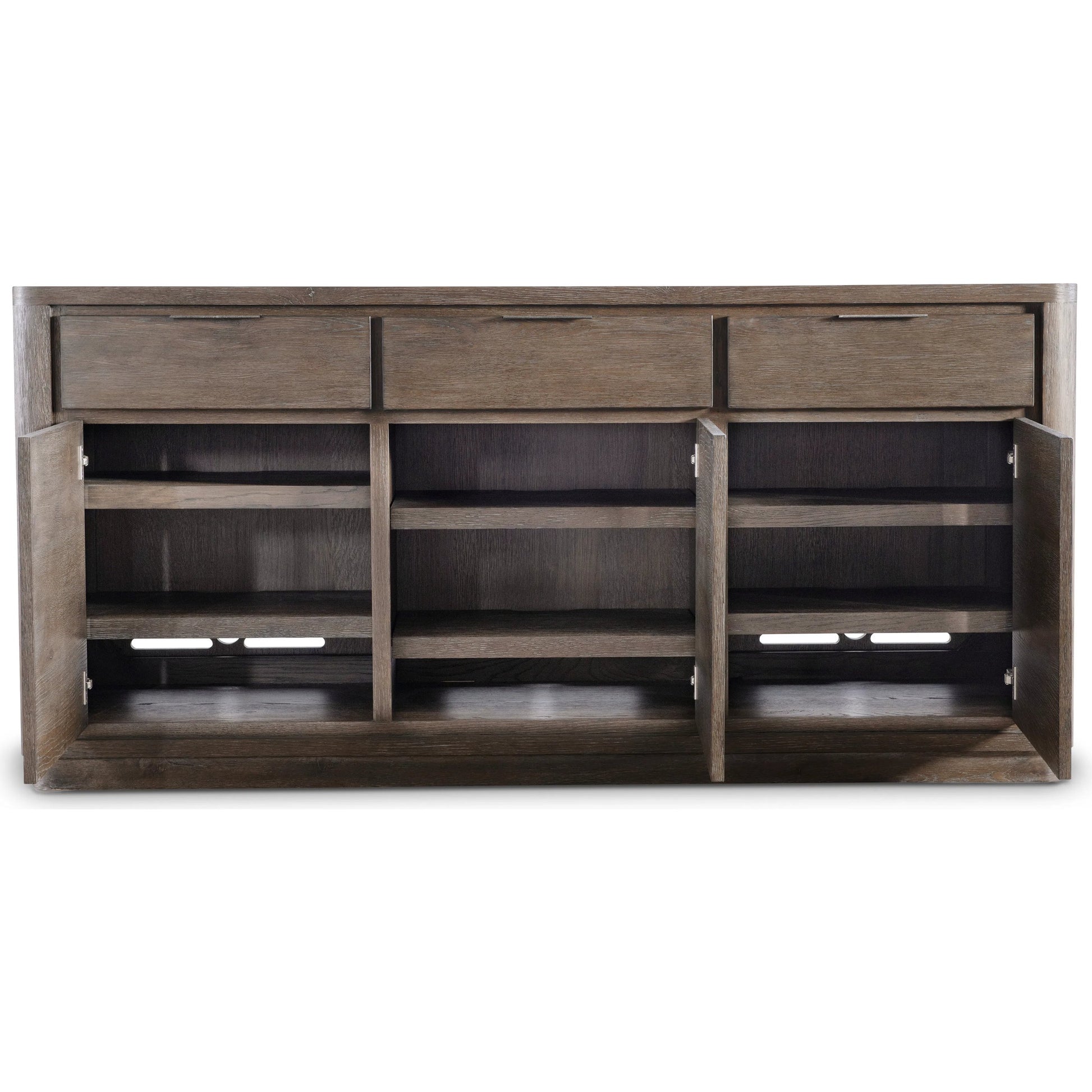 Outline Buffet by Bernhardt in cassel. Made from wood in a transitional style.