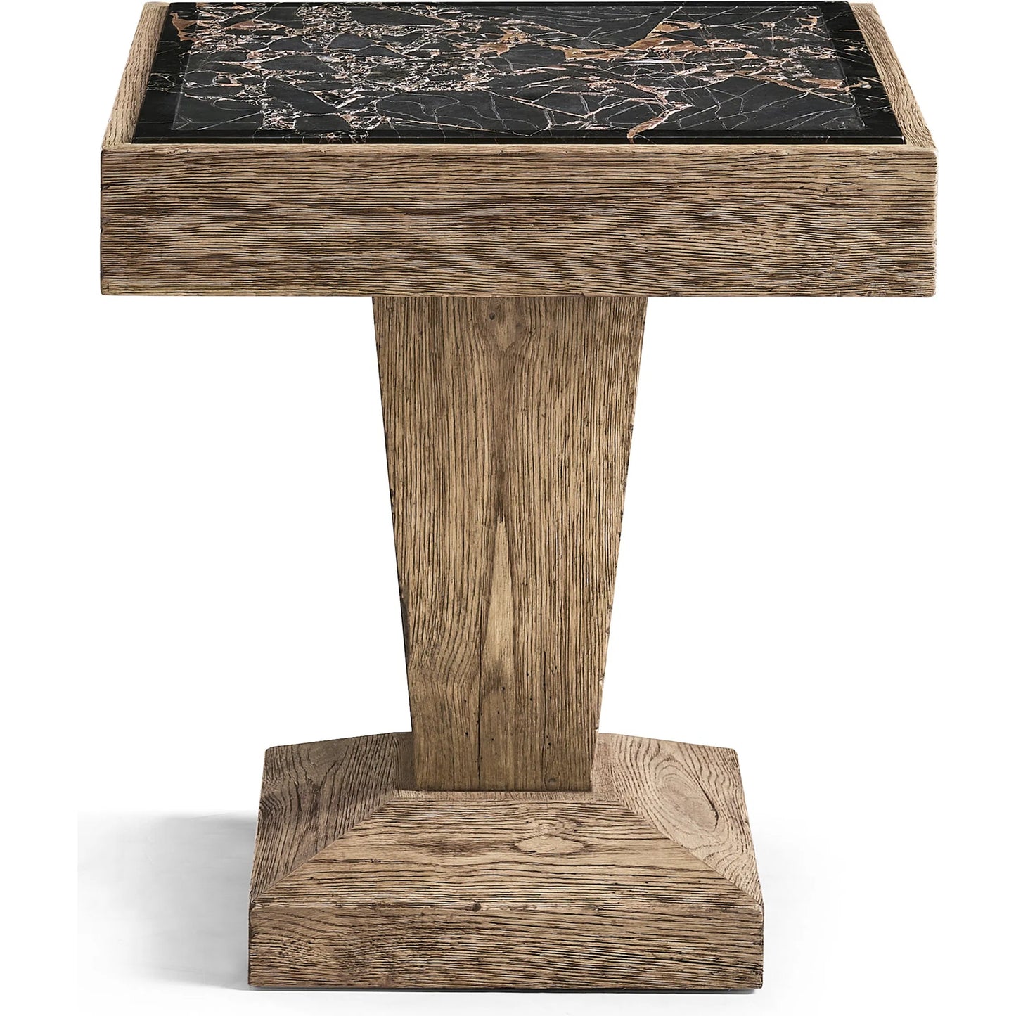 002 SI-2462591 | Additional Silo | Echo Canyon Square Marble Side Table by Jonathan Charles in faded oak. Made from oak veneer in a cottage & farmhouse style.