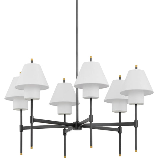 Glenmoore 6 Light Chandelier by Hudson Valley. Made from steel in a modern style.