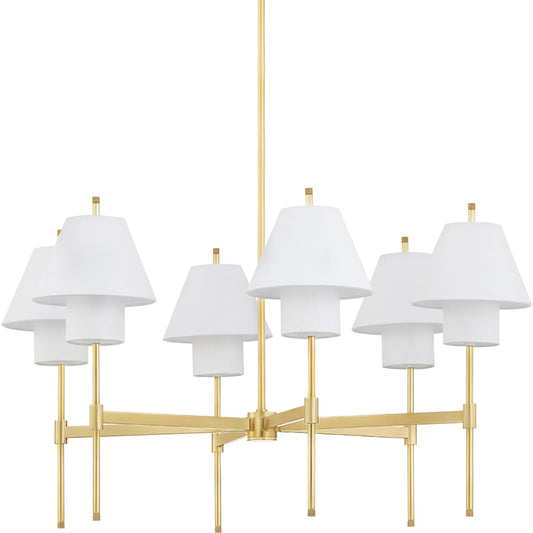 Glenmoore 6 Light Chandelier by Hudson Valley. Made from steel in a modern style.