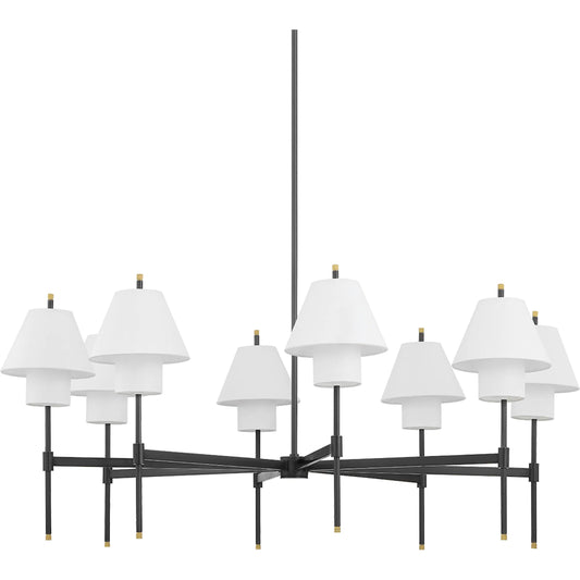 Glenmoore 8 Light Chandelier by Hudson Valley. Made from steel in a modern style.