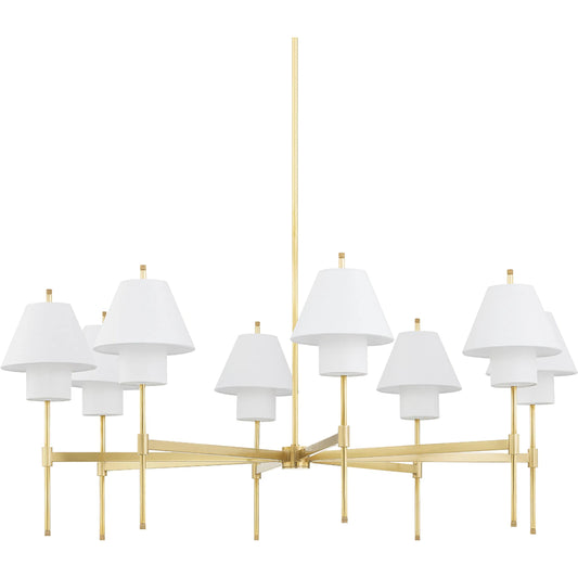Glenmoore 8 Light Chandelier by Hudson Valley. Made from steel in a modern style.