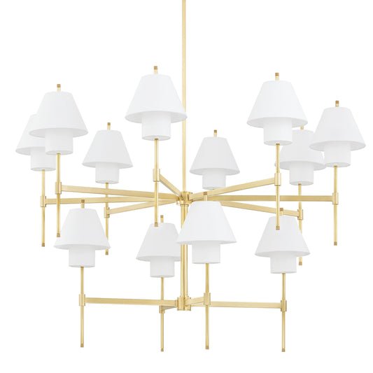 Glenmoore 12 Light Chandelier by Hudson Valley. Made from steel in a modern style.