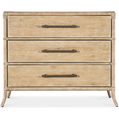 Retreat Pole Rattan Chest by Hooker Furniture. Made from bamboo, maple veneers with rope in a cottage & farmhouse style.