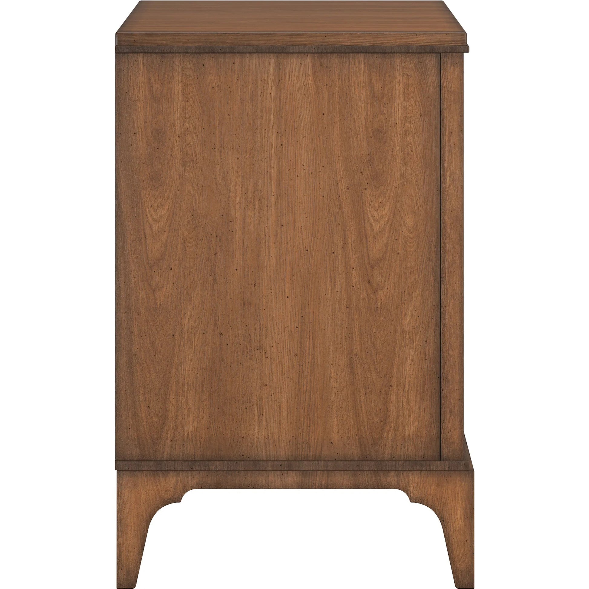 Harbor 3 Drawer Nightstand by A.R.T. Furniture in lakeside sepia. Made from rubber wood solid, prima vera quarter cut, light figure veneer in a traditional style.