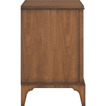 Harbor 3 Drawer Nightstand by A.R.T. Furniture in lakeside sepia. Made from rubber wood solid, prima vera quarter cut, light figure veneer in a traditional style.