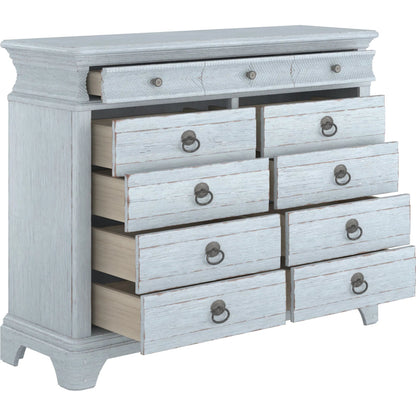 Summer Creek Light Keeper's Dresser by A.R.T. Furniture. Made from flakey cathedral oak veneer, parawood solids in a traditional style.