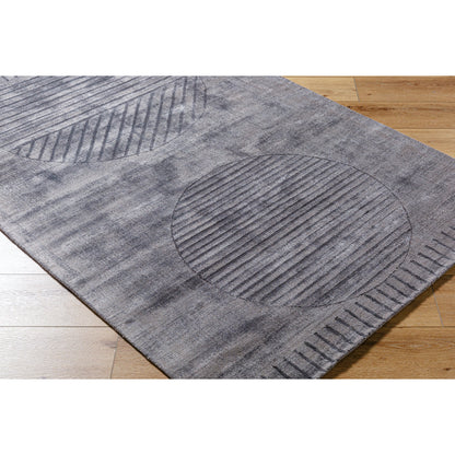 Pier Rug - 484691 by Surya in slate gray, charcoal, ash. Made from viscose in a unique style.