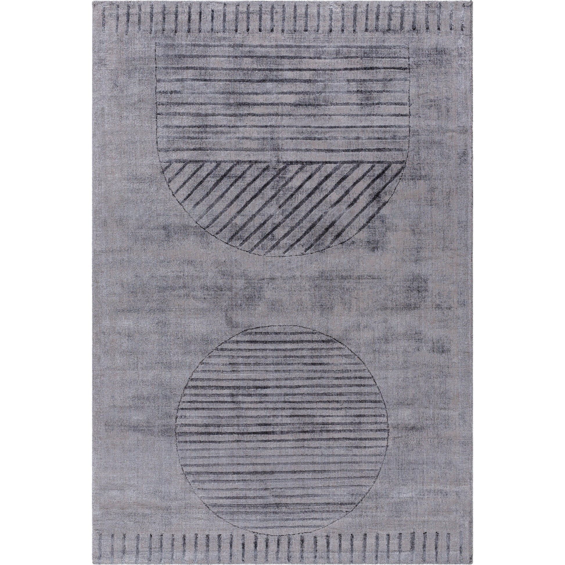 Pier Rug - 484691 by Surya in slate gray, charcoal, ash. Made from viscose in a unique style.