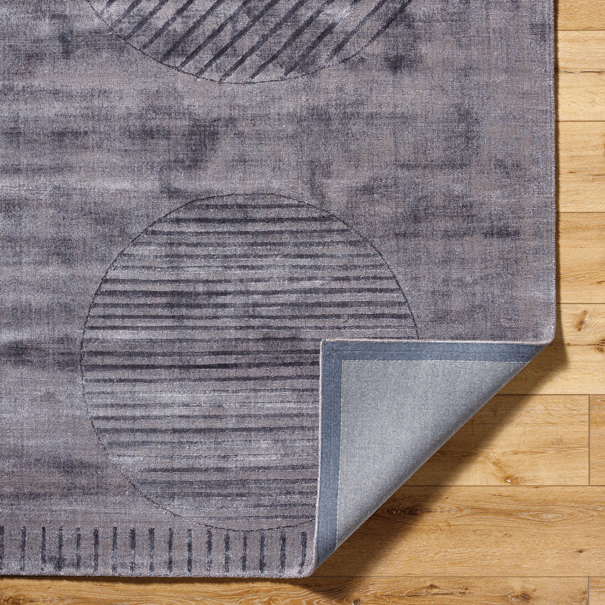 Pier Rug - 484691 by Surya in slate gray, charcoal, ash. Made from viscose in a unique style.