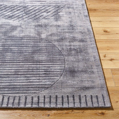 Pier Rug - 484691 by Surya in slate gray, charcoal, ash. Made from viscose in a unique style.
