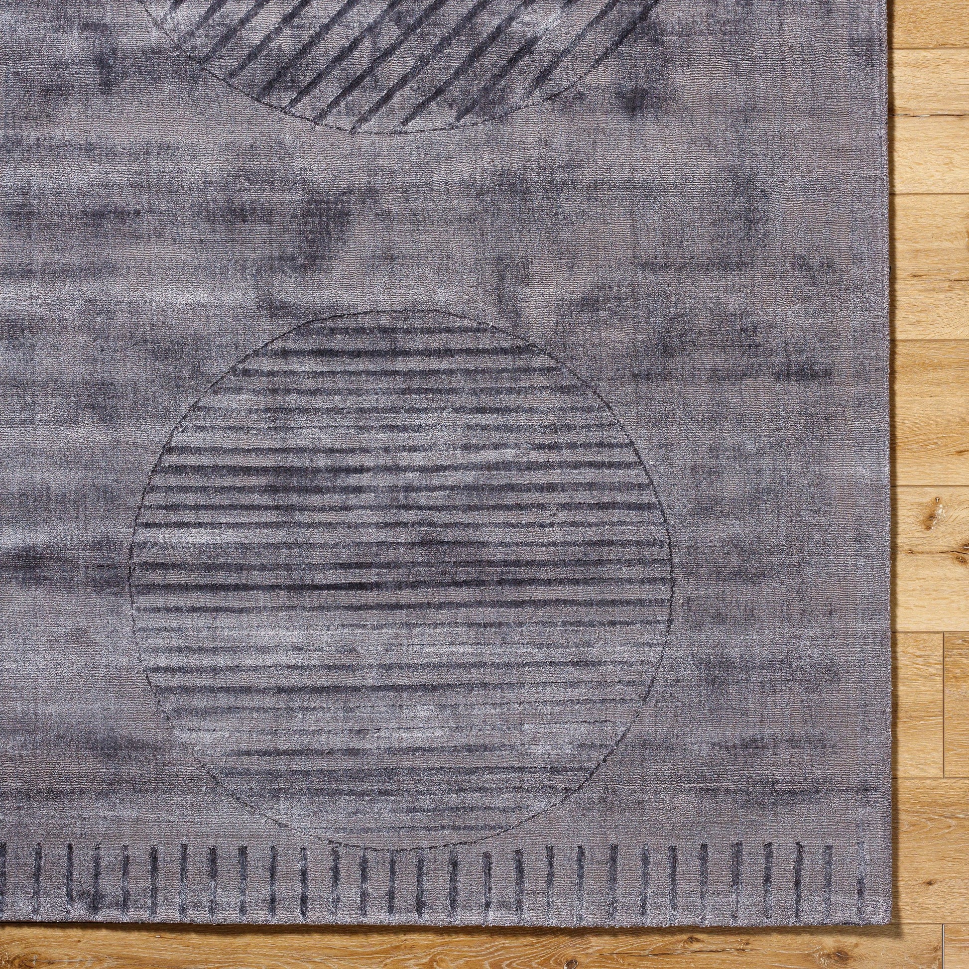 Pier Rug - 484691 by Surya in slate gray, charcoal, ash. Made from viscose in a unique style.