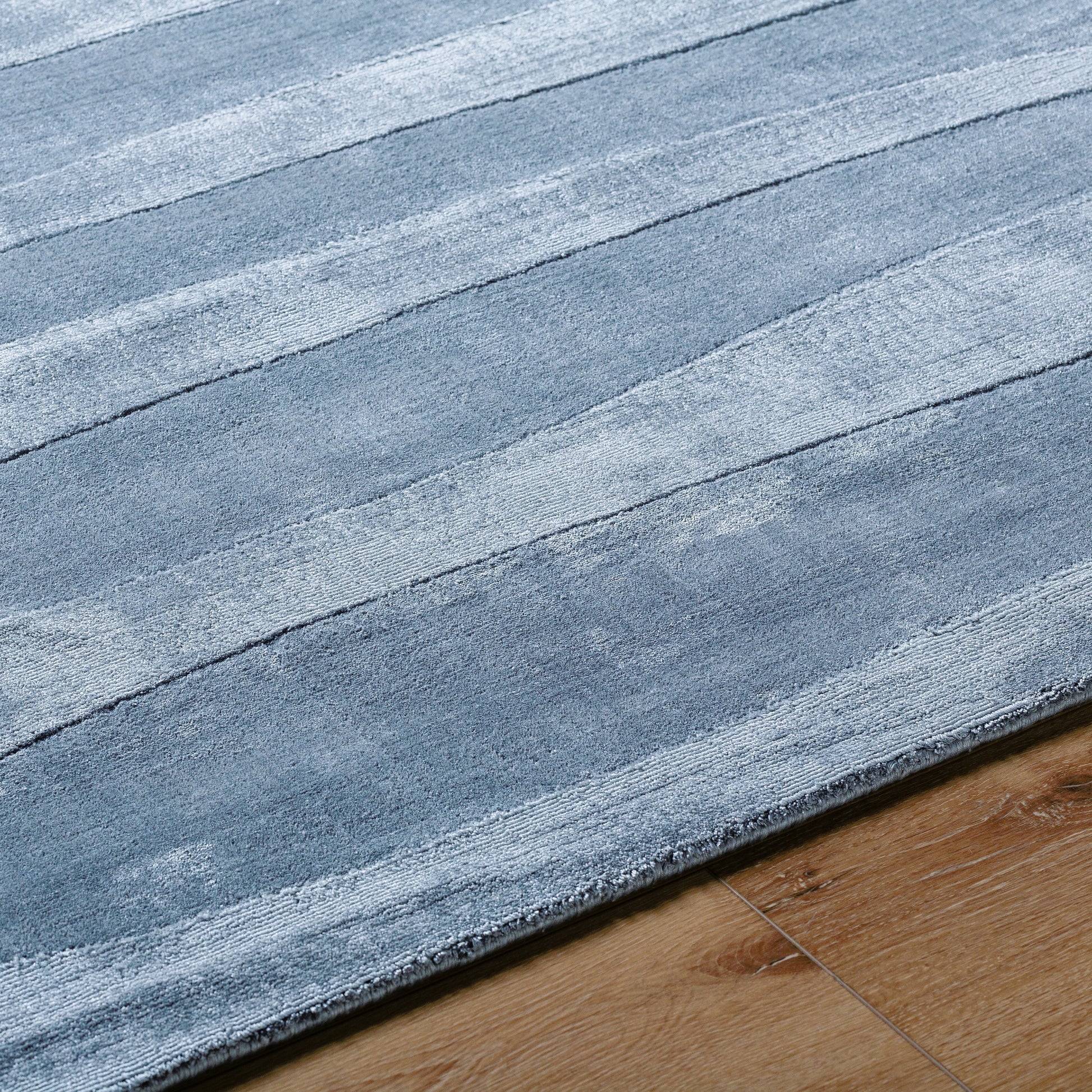Pier Rug - 484713 by Surya in slate gray, charcoal, steel blue. Made from viscose in a unique style.