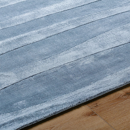 Pier Rug - 484713 by Surya in slate gray, charcoal, steel blue. Made from viscose in a unique style.