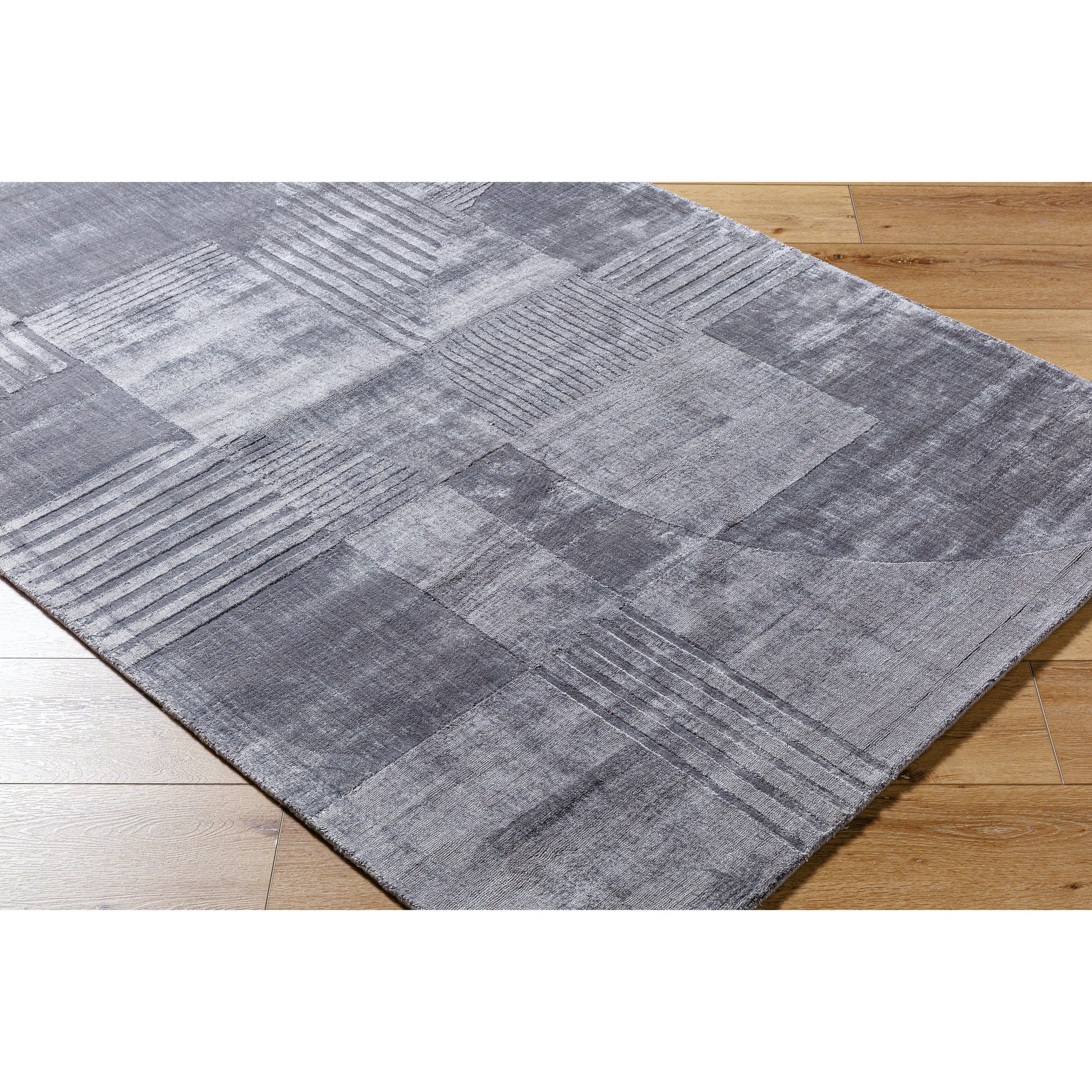 Pier Rug - 484724 by Surya in slate gray, charcoal, ash. Made from viscose in a unique style.