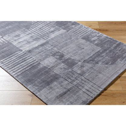 Pier Rug - 484724 by Surya in slate gray, charcoal, ash. Made from viscose in a unique style.