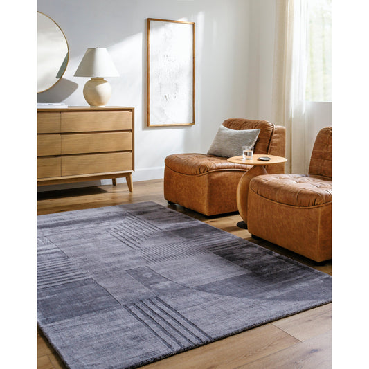 Pier Rug - 484724 by Surya in slate blue, slate, nickel. Made from viscose in a unique style.