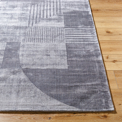 Pier Rug - 484724 by Surya in slate gray, charcoal, ash. Made from viscose in a unique style.